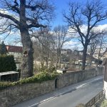 Blick aus dem Fenster Richtung Klinik